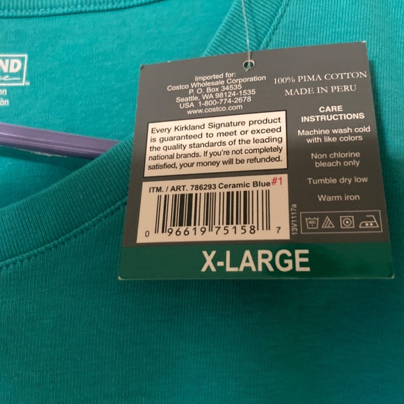 NWT Kirkland Signature Costco 100% Pima Cotton Short Sleeve T Shirt Ladies XL - Picture 3 of 4